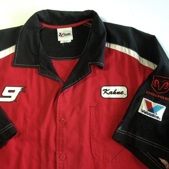Chase Authentics Pit Crew button Shirt Kasey Kahne #9 Dodge Valvoline XXL - Picture 1 of 8